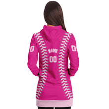 Load image into Gallery viewer, Barbie Baseball Personalized Long Hoodie Pink