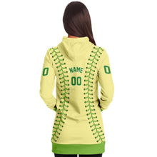 Load image into Gallery viewer, Personalized Long Hoodie Light Yellow and Green