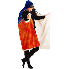 Load image into Gallery viewer, New York Baseball Personalized Hooded Blanket Blue & Orange