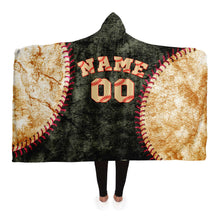 Load image into Gallery viewer, San Francisco Baseball Personalized Hooded Blanket Black & Tan