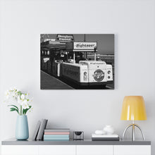 Load image into Gallery viewer, Black and White Photography Wall Art Print WIldwood Boardwalk Tramcar
