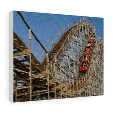 Load image into Gallery viewer, Gouache Digital Art painting Wildwood Wooden Roller Coaster Wall Art Print