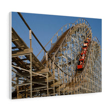 Load image into Gallery viewer, Canvas Print Wildwood Jersey Shore Morey's Piers Roller Coaster