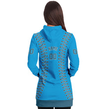 Load image into Gallery viewer, Marlines Personalized Long Hoodie Aqua