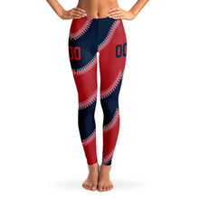 Load image into Gallery viewer, Boston Personalized Leggings Red & Blue