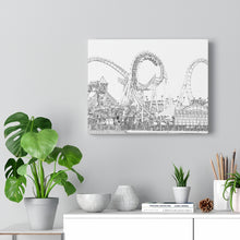 Load image into Gallery viewer, Art Sketch Wall Art Print Moreys Piers Wildwood NJ Beach Decor Beach View