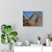 Load image into Gallery viewer, Canvas Print Wildwood Jersey Shore Morey's Piers Roller Coaster