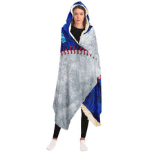 Load image into Gallery viewer, Chicago Baseball Personalized Hooded Blanket Blue and Gray