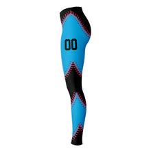 Load image into Gallery viewer, Miami Personalized Leggings Black & Blue