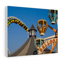 Load image into Gallery viewer, Canvas Print Wildwood Jersey Shore Morey's Piers Amusement Park Rides Ferris Wheel