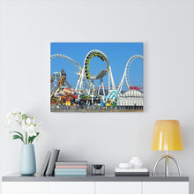 Load image into Gallery viewer, Watercolor Painting Wall Art Print Wildwood Moreys Piers Beach Sky