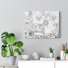 Load image into Gallery viewer, Art Sketch Wall Art Print Morey's Piers Wildwood New Jersey Black & White