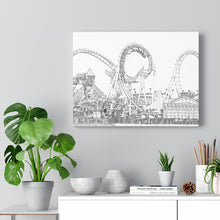 Load image into Gallery viewer, Art Sketch Wall Art Print Moreys Piers Wildwood NJ Beach Decor Beach View
