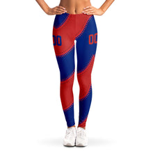 Load image into Gallery viewer, Chicago Personalized Leggings Red & Blue