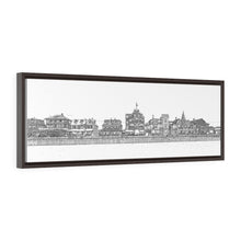 Load image into Gallery viewer, Black & White Art sketch Cape May NJ Beach Wall Art Print Panoramic