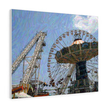 Load image into Gallery viewer, Gouache Digital Art painting Wildwood Jersey shore Swings Wall Art Print