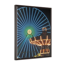 Load image into Gallery viewer, Canvas Print Wildwood Jersey Shore Morey's Piers Amusement Park Ferris Wheel Swings