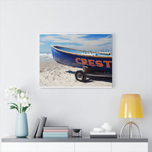 Load image into Gallery viewer, Canvas Print Wildwood Crest On The Beach Lifeguard Boat Ocean View
