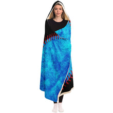 Load image into Gallery viewer, Miami Baseball Personalized Hooded Blanket Black & Blue