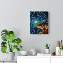Load image into Gallery viewer, Canvas Print Wildwood Jersey Shore Morey's Piers Amusement Park Ferris Wheel Swings