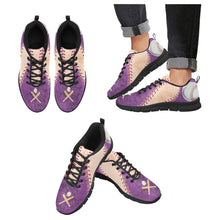 Load image into Gallery viewer, Baseball Sneakers Purple and Coral