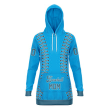 Load image into Gallery viewer, Marlines Personalized Long Hoodie Aqua