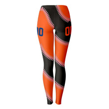 Load image into Gallery viewer, New York Personalized Leggings Black & Orange