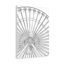 Load image into Gallery viewer, Black & White Art Sketch Wall Art Print Morey's Piers Amusement Park Wildwood Ferris Wheel