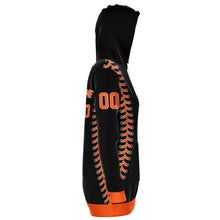 Load image into Gallery viewer, San Francisco Personalized Long Hoodie Black & Orange