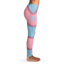 Load image into Gallery viewer, Personalized Leggings Pale Blue and Pink