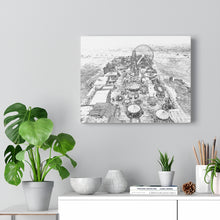 Load image into Gallery viewer, Art Sketch Wall Art Print Wildwood Boardwalk New Jersey Beach Sky View