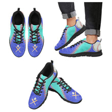 Load image into Gallery viewer, Baseball Sneakers Blue and Turquoise