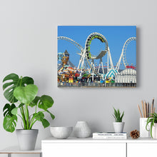 Load image into Gallery viewer, Watercolor Painting Wall Art Print Wildwood Moreys Piers Beach Sky