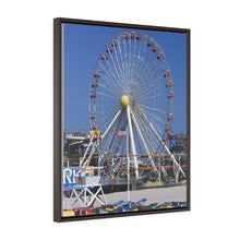 Load image into Gallery viewer, Canvas Print Wildwood Jersey Shore Morey's Piers Amusement Park Rides Ferris Wheel Beach