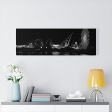 Load image into Gallery viewer, Black and White Photography Wall Art Print Panoramic Wildwood New Jersey boardwalk