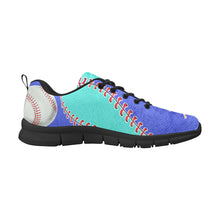 Load image into Gallery viewer, Baseball Sneakers Blue and Turquoise