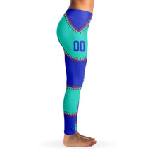 Load image into Gallery viewer, Personalized Leggings Blue and Turquoise