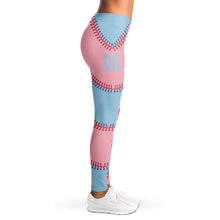 Load image into Gallery viewer, Personalized Leggings Pale Blue and Pink