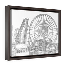 Load image into Gallery viewer, Art Sketch Wall Art Print Wildwood Moreys Piers Beach Sky Big Ferris Wheel