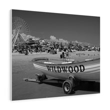 Load image into Gallery viewer, Black and White Photography Wall Art Print Wildwood New Jersey shore beach