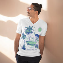 Load image into Gallery viewer, Vintage retro old school Style Wildwood New Jersey Men's Lightweight V-Neck Tee
