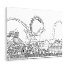 Load image into Gallery viewer, Art Sketch Wall Art Print Moreys Piers Wildwood NJ Beach Decor Beach View