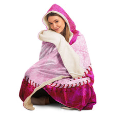 Load image into Gallery viewer, Personalized Baseball Hooded Blanket Rose & Pink