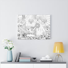 Load image into Gallery viewer, Art Sketch Wall Art Print Morey's Piers Wildwood New Jersey Black & White