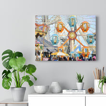 Load image into Gallery viewer, Gouache Digital Art painting Wall Art Print Moreys Piers Wildwood Ferris Wheel NJ