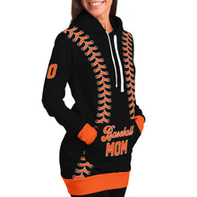 Load image into Gallery viewer, San Francisco Personalized Long Hoodie Black & Orange
