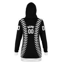 Load image into Gallery viewer, Black and white Personalized Long Hoodie