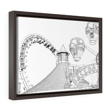 Load image into Gallery viewer, Art Sketch Wall Art Print Wildwood NJ Boardwak Roller Coaster & Ferris Wheel