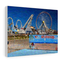 Load image into Gallery viewer, Gouache Digital Art painting Wall Art Print Wildwood NJ Skyline