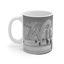 Load image into Gallery viewer, Black and White Wildwood NJ Coffee Or Tea Mug 11oz